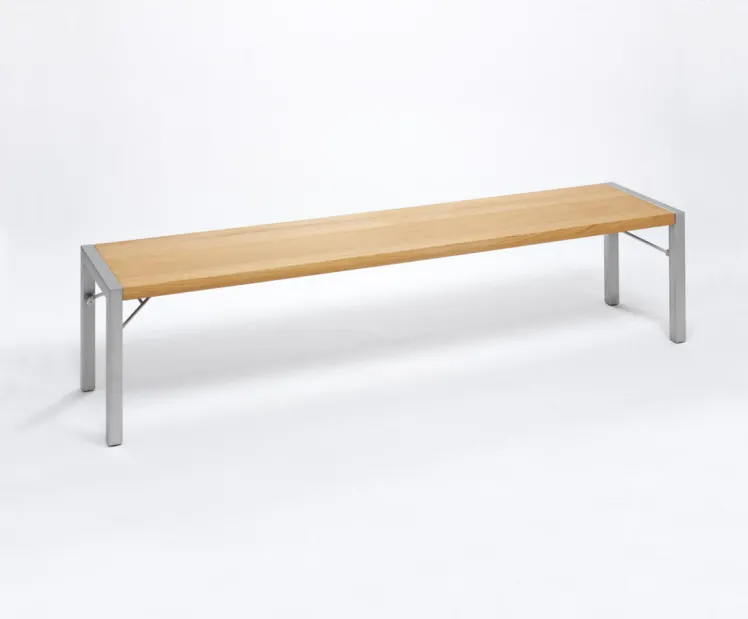 Gartenbank Weish�upl Flip 3er Klappbank 160cm Edelstahl Teakholzbank